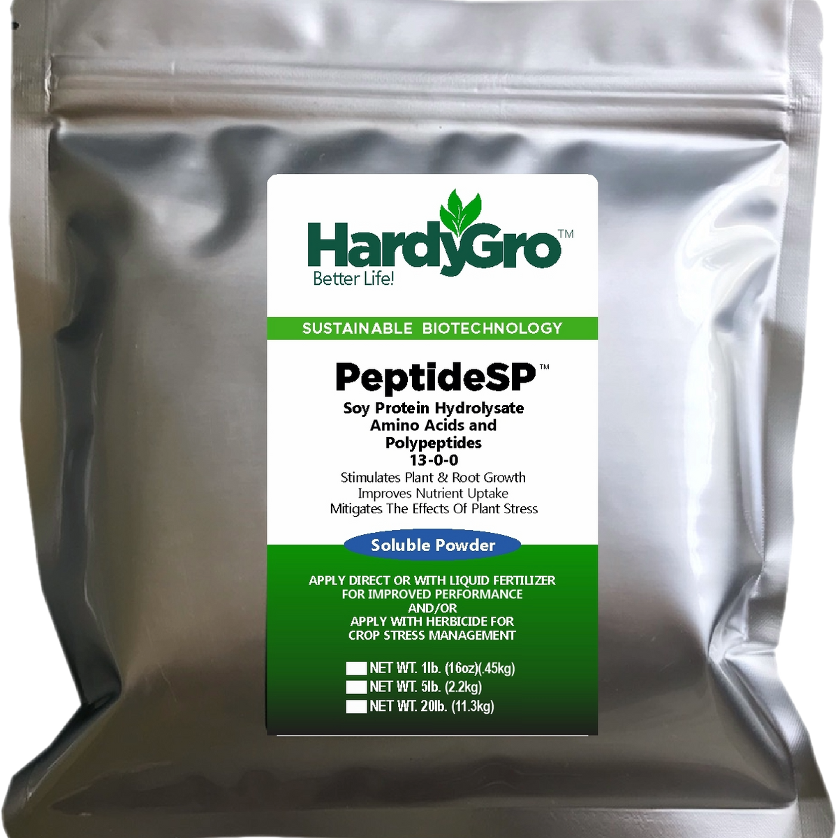 Peptide SP, 13% N, Protein Hydrolysate, Amino Acid, Peptide Biostimula –  HardyGro