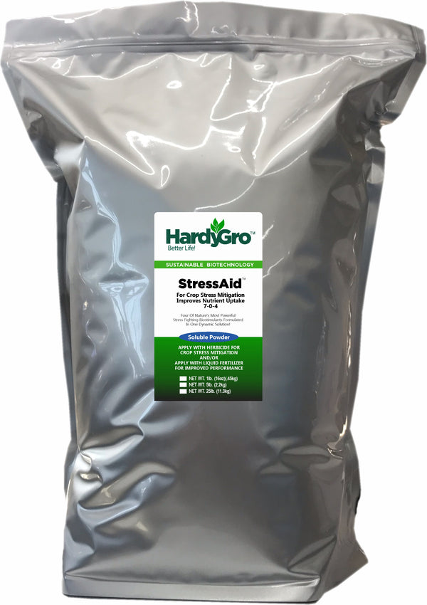 StressAid 7-0-4 protein hydrolysate biostimulant, humic/fulvic acid, seaweed extract