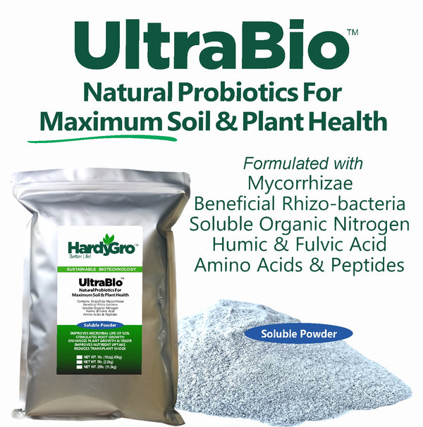 UltraBio - Mycorrhizae, Beneficial Bacteria, Bio-inoculant + Amino Acids & Peptides + Humates