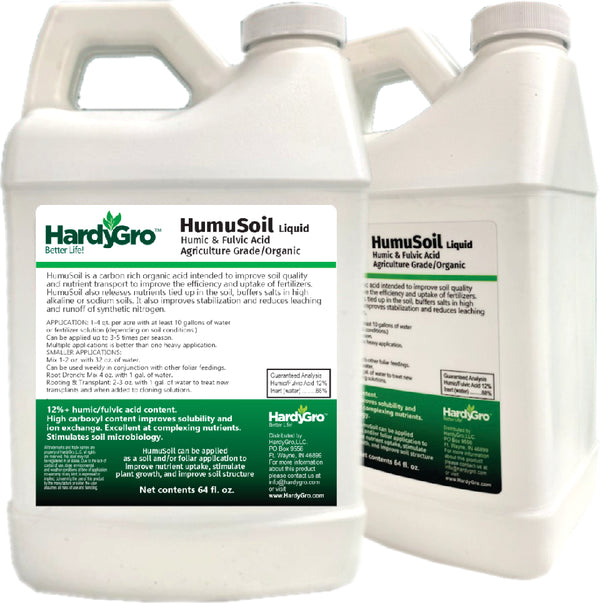 HumuSoil-L -Organic Humic and Fulvic Acid Liquid Concentrate (64oz)