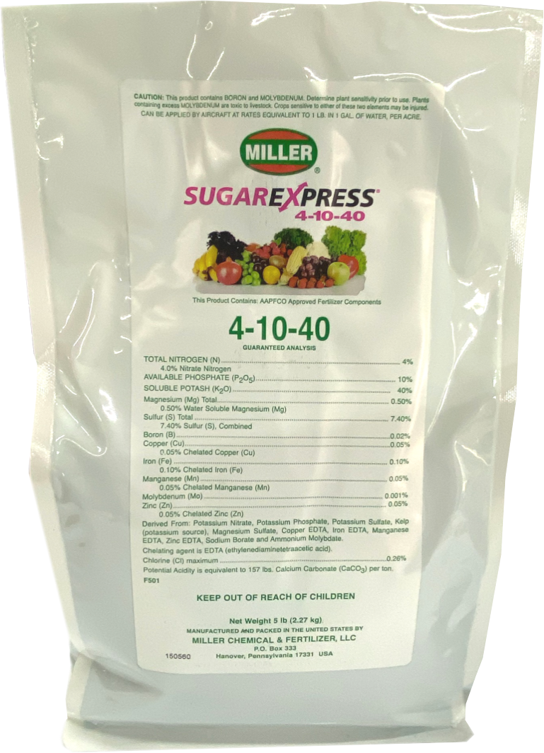 Sugar Express 4-10-40 , + Kelp, + Micro Nutrients, water soluble