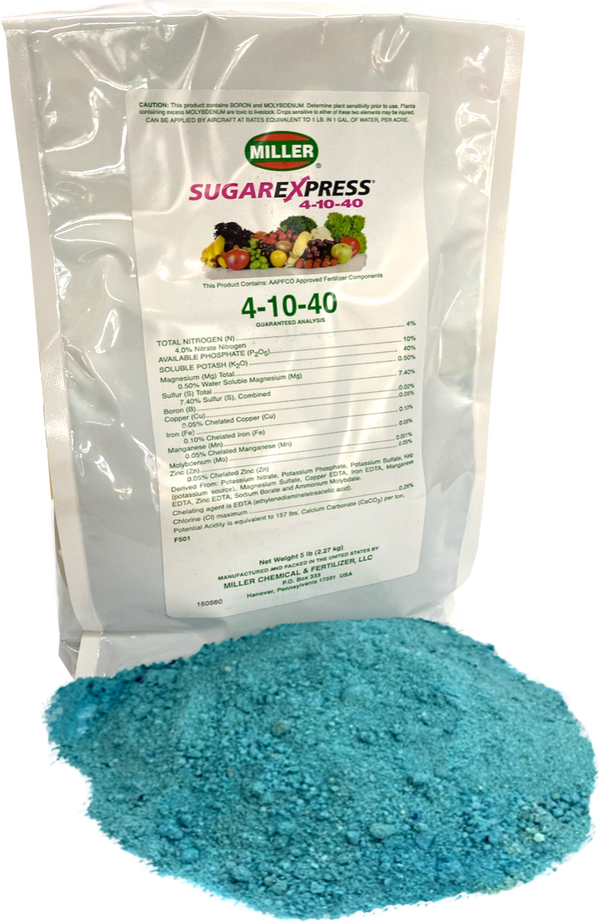 Sugar Express 4-10-40 , + Kelp, + Micro Nutrients, water soluble (5lb)