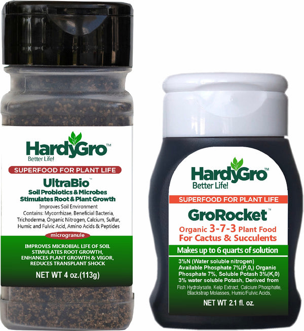 plant root growth fertilizer GroRocket organic 3-7-3 fertilizer and Granulated UltraBio Combo Pack – HardyGro