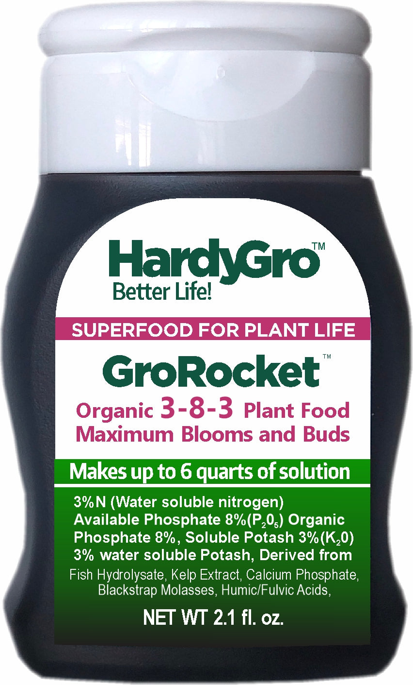 GroRocket organic plant food 3-8-3 2.1oz Squeeze Bottle