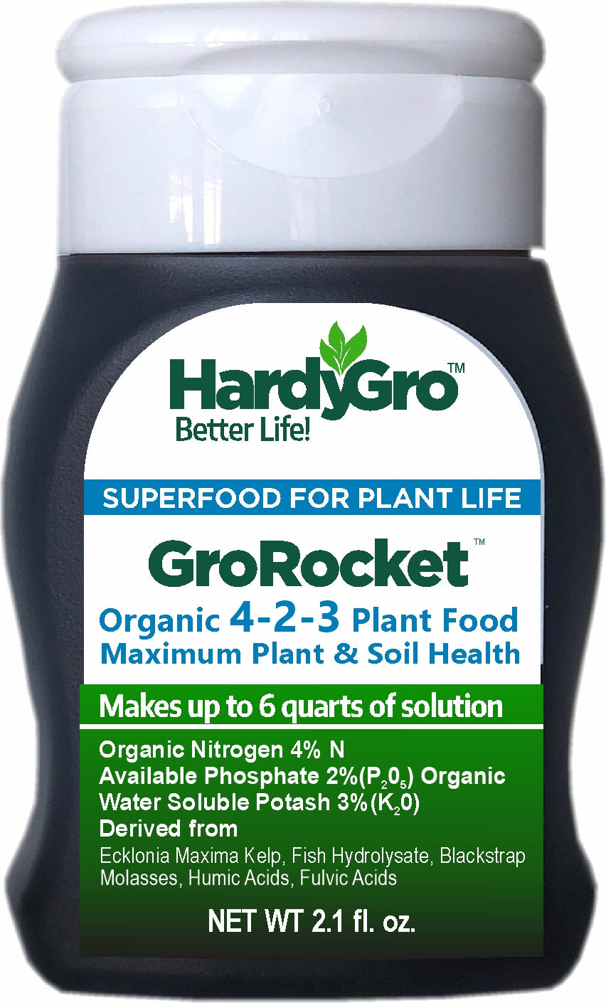 GroRocket organic plant food 4-2-3 2.1oz Squeeze Bottle