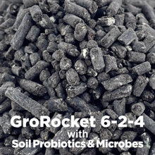 Load image into Gallery viewer, GroRocket dry organic fertilizer + soil microbes 6-2-4, 5lb
