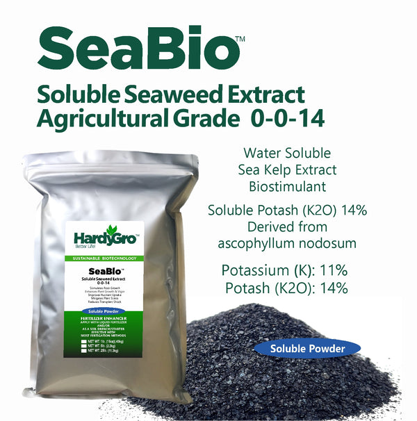 SeaBio K-14%, Soluble Seaweed Extract, biostimulants, water soluble