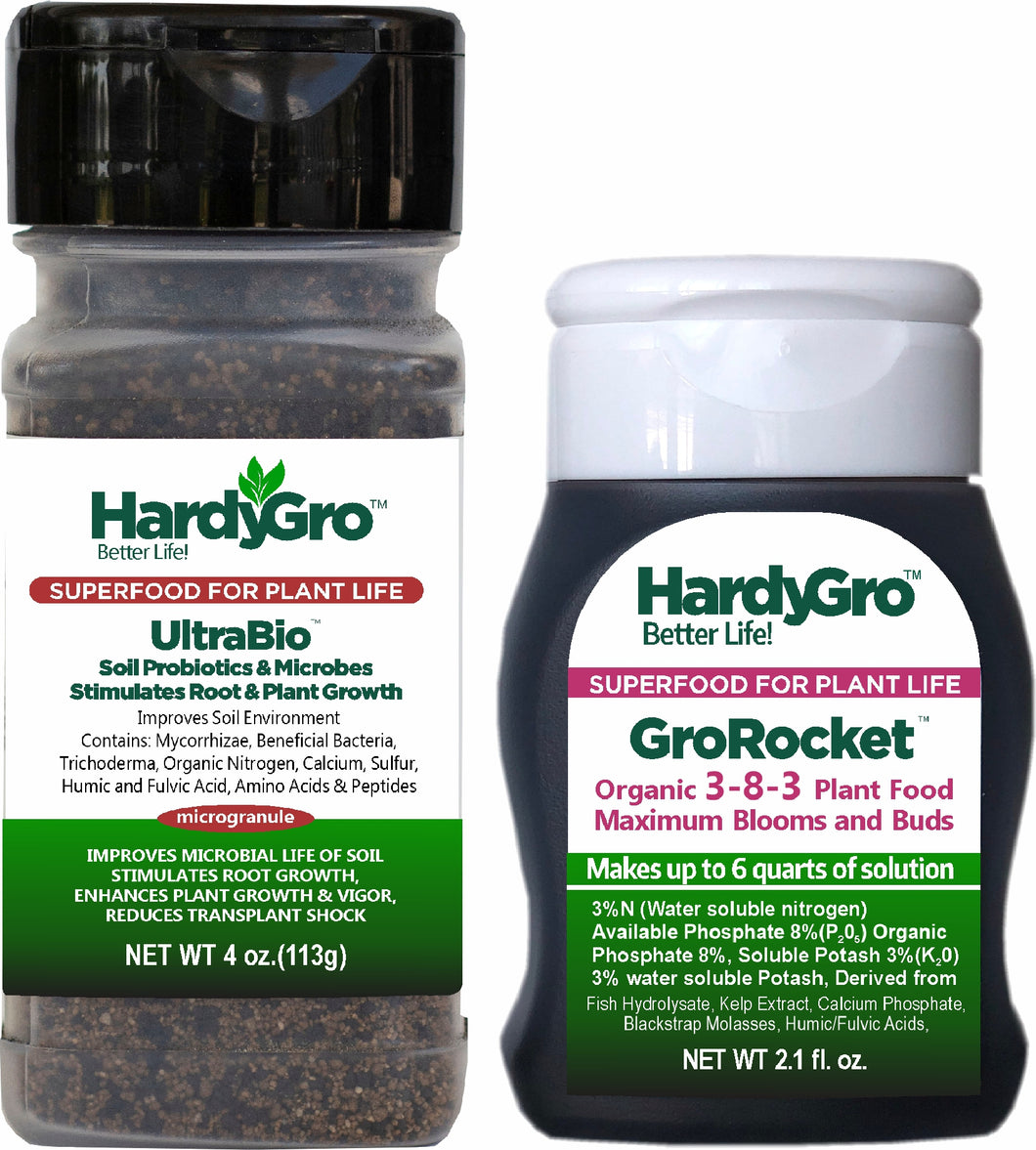 GroRocket organic 3-8-3 and UltraBio Combo Pack