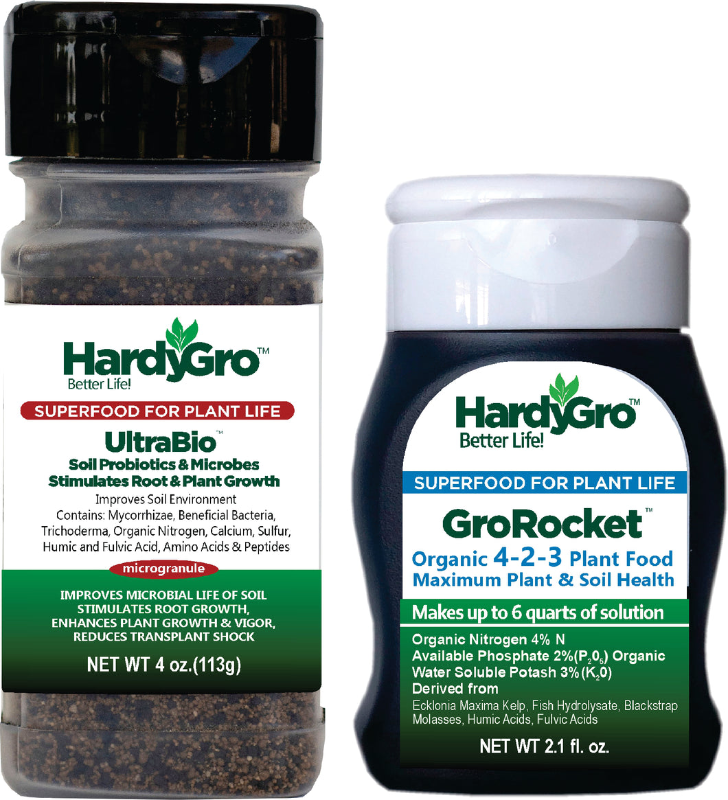 GroRocket organic 4-2-3 plant & soil food,  UltraBio Combo Pack